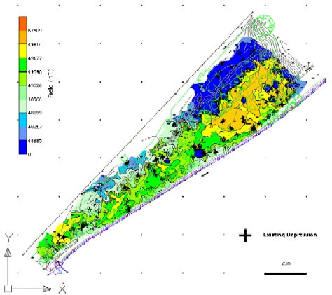 Total field magnetic geophysical survey over an infilled landfill site